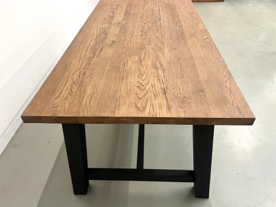 Modern solid oak dining table