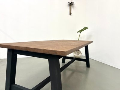 Modern solid oak dining table