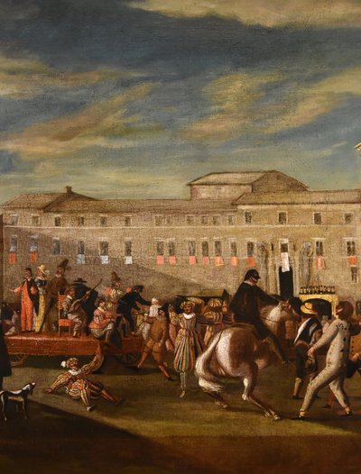 Carnival In Rome In Piazza Colonna, Roman School Of Bamboccianti (mid-17th Century)