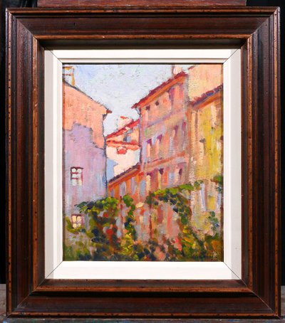 Maurice de Lambert 1873-1953 Aix-en-Provence, house, Sextius district, painting, landscape, 1918