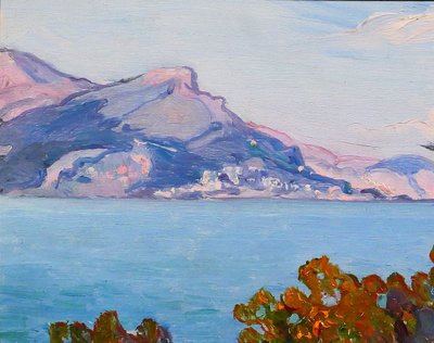 Maurice de Lambert 1873-1953 Saint-Jean-Cap-Ferrat, the peninsula, painting, circa 1920-25