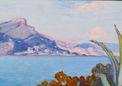 Maurice de Lambert 1873-1953 Saint-Jean-Cap-Ferrat, the peninsula, painting, circa 1920-25