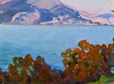 Maurice de Lambert 1873-1953 Saint-Jean-Cap-Ferrat, the peninsula, painting, circa 1920-25