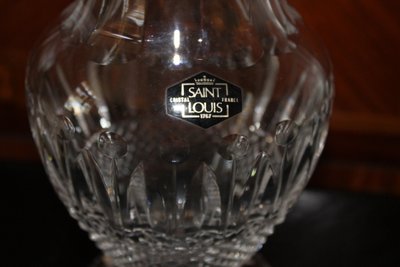 Cut crystal vase by Saint Louis Tommy model perfect condition