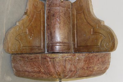 Louis XIV corner fountain in 18th-century marble