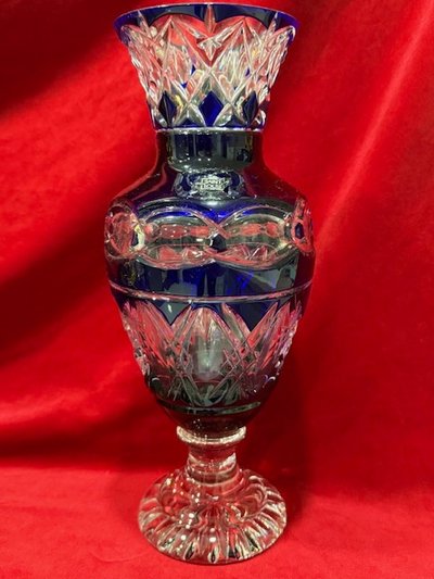 Cristal Saint Louis Cobalt Blue Vase