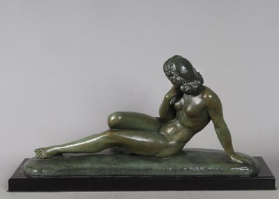 Early 20th century bronze, Ugo CIPRIANI 1887/1960, female nude