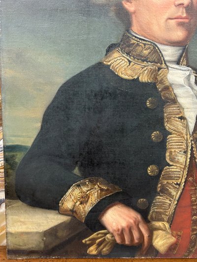 Portrait Du Général Du Teil De Beaumont (1722-1794) Oil on Canvas Late 18th or early 19th century