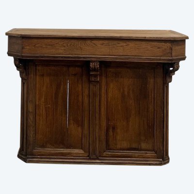 Small antique oak trading counter