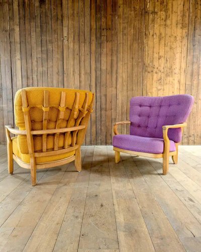 Pair of Guillerme et Chambron Romeo and Juliet armchairs