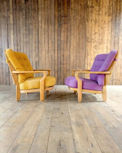 Pair of Guillerme et Chambron Romeo and Juliet armchairs