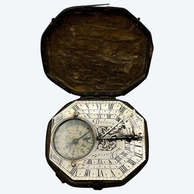 EQUINOXIAL PORTATIVE SOLAR DIAL - Jean-Baptiste DELURE (active in Paris from 1695 to 1736)