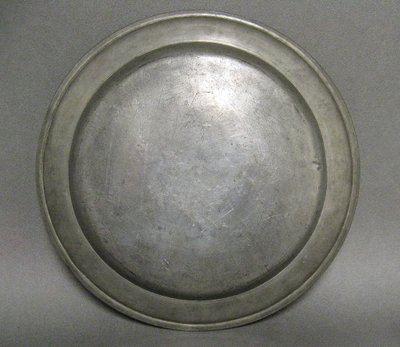 Engraved Pewter Seder Tray With Traditional 19th Century Décor.