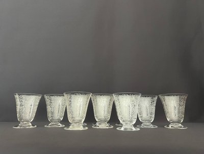 10 Baccarat Red Wine Glasses, Michelangelo "michel Ange" Model