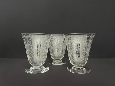 8 Baccarat Crystal Water Glasses, Michelangelo "michel Ange" Model