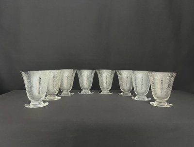 8 Baccarat Crystal Water Glasses, Michelangelo "michel Ange" Model