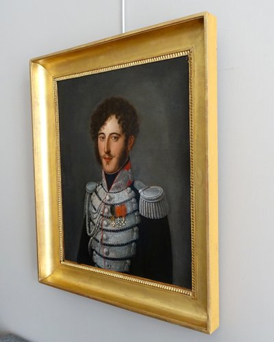 Portrait of Gabriel F. d'Herisson, officer in the Gardes Corps of King Charles X, Restoration period