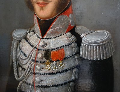 Portrait of Gabriel F. d'Herisson, officer in the Gardes Corps of King Charles X, Restoration period