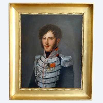 Portrait of Gabriel F. d'Herisson, officer in the Gardes Corps of King Charles X, Restoration period