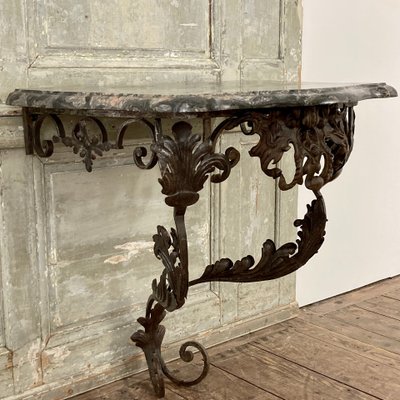 18th century wrought iron console