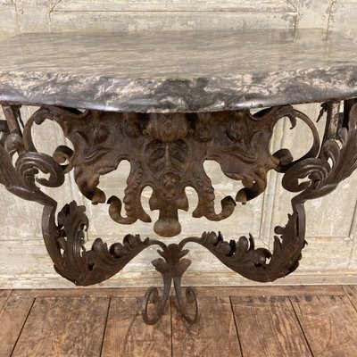 18th century wrought iron console