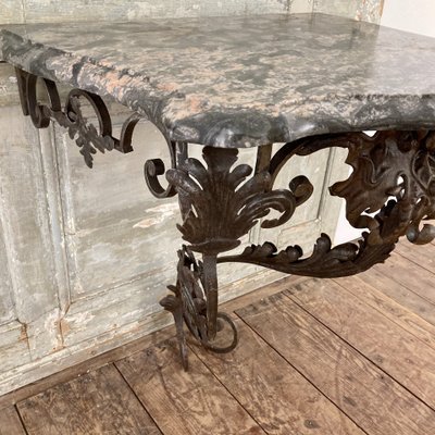 18th century wrought iron console