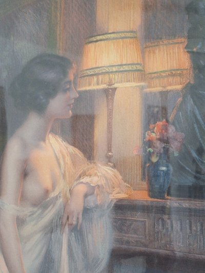 Large pastel painting by ENJOLRAS DELPHIN