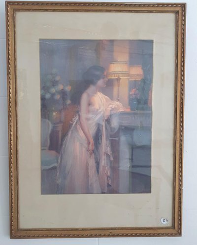 Large pastel painting by ENJOLRAS DELPHIN