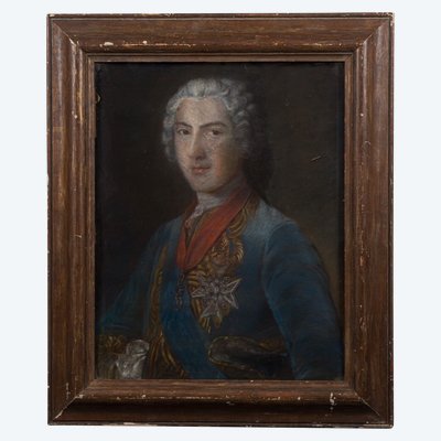 Portrait de Louis Ferdinand de France d'après M. Quentin de La Tour XVIIIe