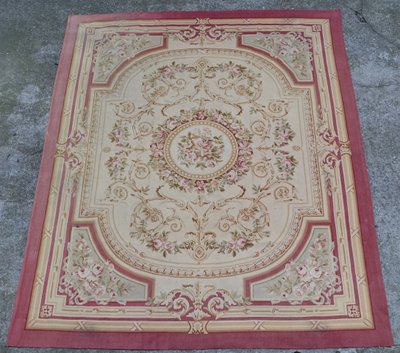 Large Louis XVI Napoleon III style Aubusson rug - 308cm x 239cm