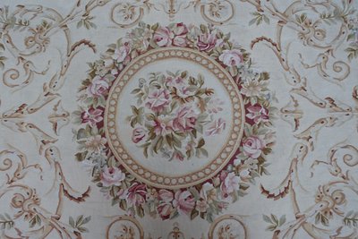 Large Louis XVI Napoleon III style Aubusson rug - 308cm x 239cm