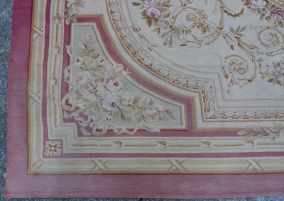 Large Louis XVI Napoleon III style Aubusson rug - 308cm x 239cm