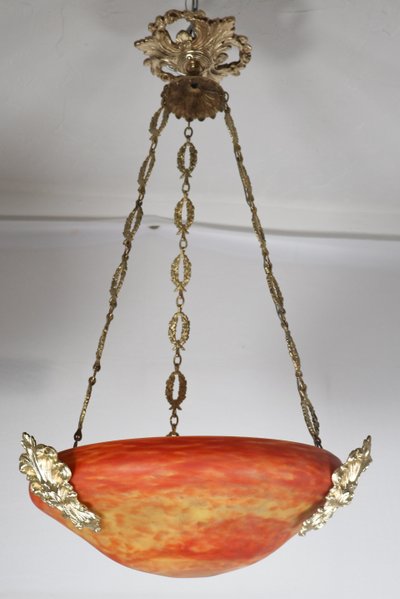 Lustre à Suspension Daum époque 1900