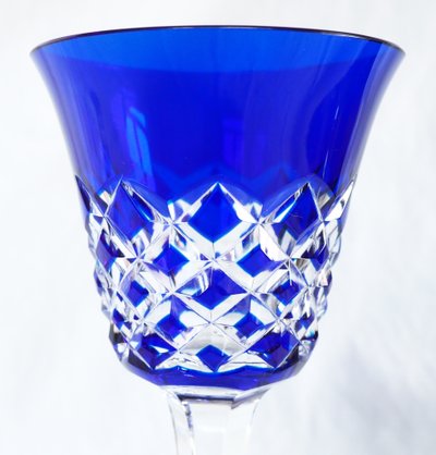 Service de 6 verres à vin du Rhin en cristal de Baccarat, modèle Burgos - 19,5cm