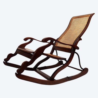 Fauteuil Rocking chair pliant 19ème siècle