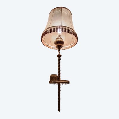 Lampe trois pieds XIX bronze et onyx