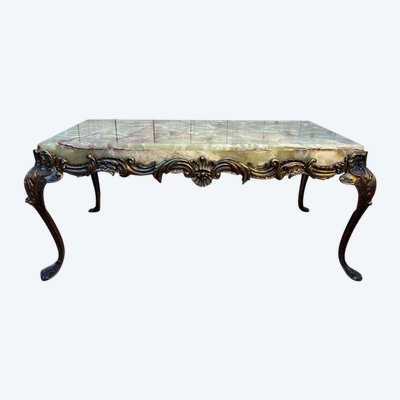 Louis XV Onyx und Bronze Couchtisch