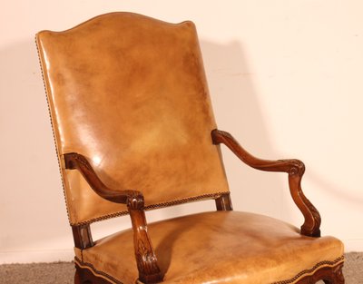 Fauteuil d'époque Régence En Noyer - 18° Siècle