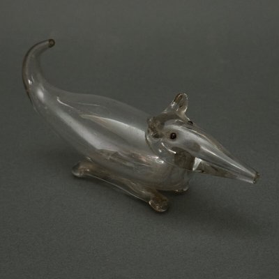 Souris en verre soufflé compte-gouttes XVIIIe