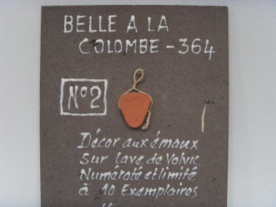 Plaque émaillée signée et numérotée de Pauf Urfer, céramiste d'art 