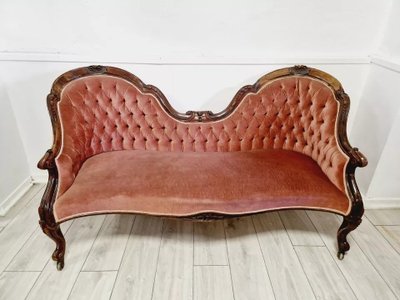 Antique French Double Spoon Sofa