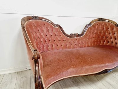 Antique French Double Spoon Sofa