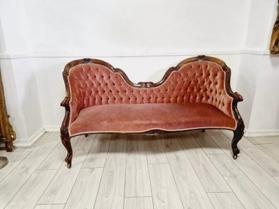 Antique French Double Spoon Sofa