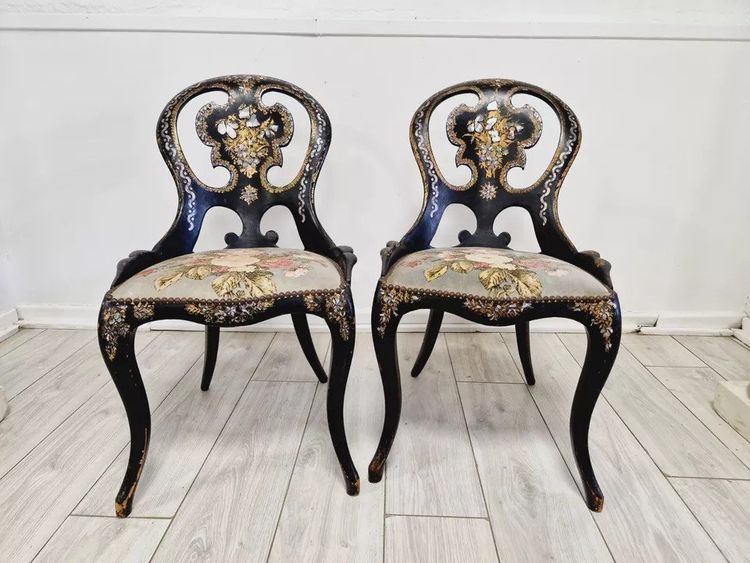 Pair of Antique Napoleon Chairs