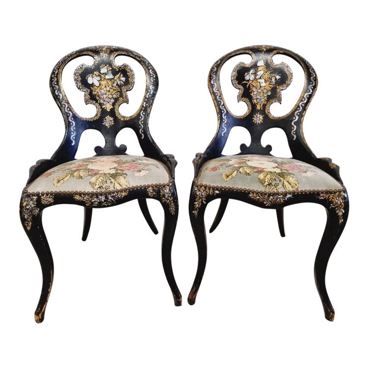 Pair of Antique Napoleon Chairs