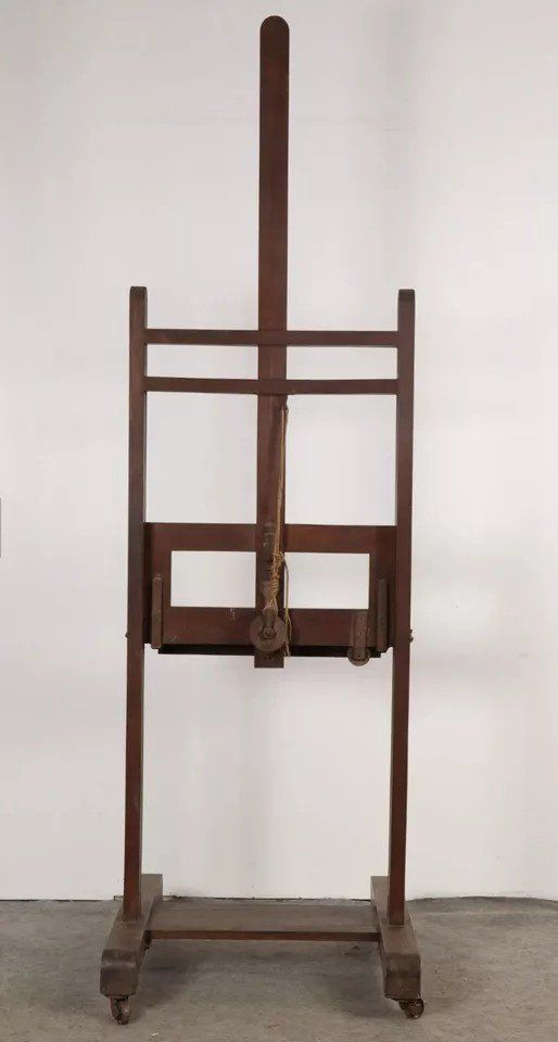 Antique French Painting Easel with Stand by Bonhomme Paris