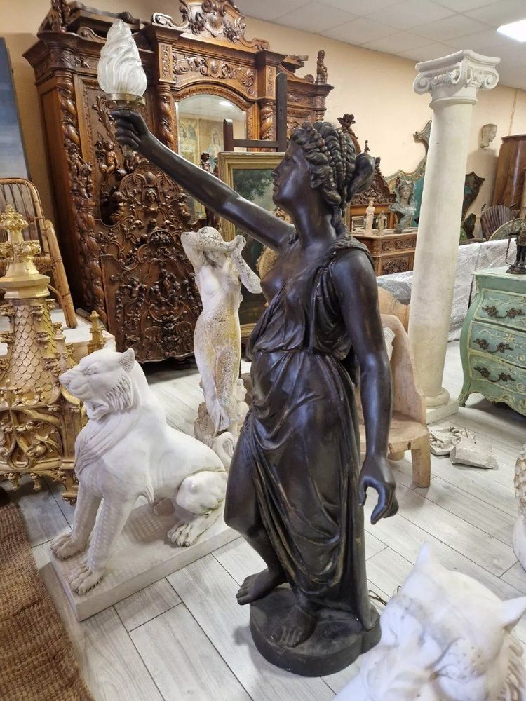 Antique Life-Size Liberty Floor Lamp