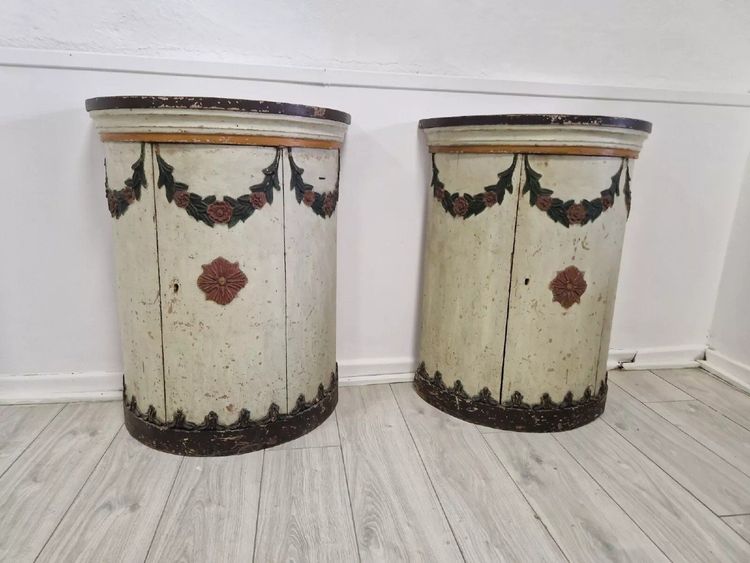 Pair of 18th Century Tambour Cabinets