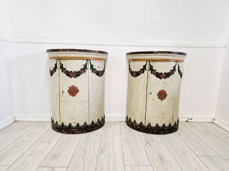 Pair of 18th Century Tambour Cabinets