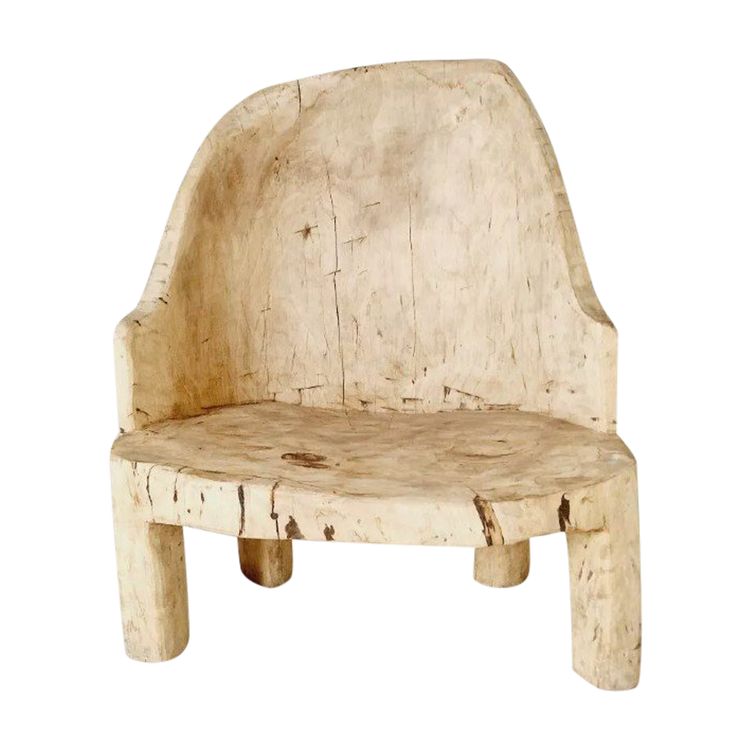 Rare Tree Trunk Chair Sold in Primitive Swedish Style